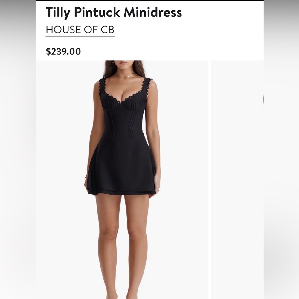 House of CB Tilly Pintuck Dress in size large+